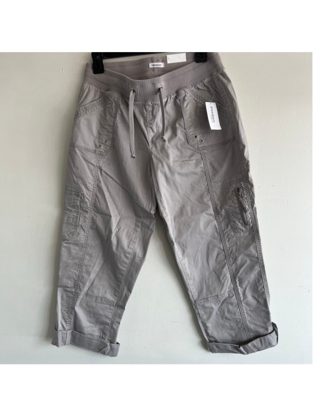 NWT Women's Westport Gray Capri Pants Size S